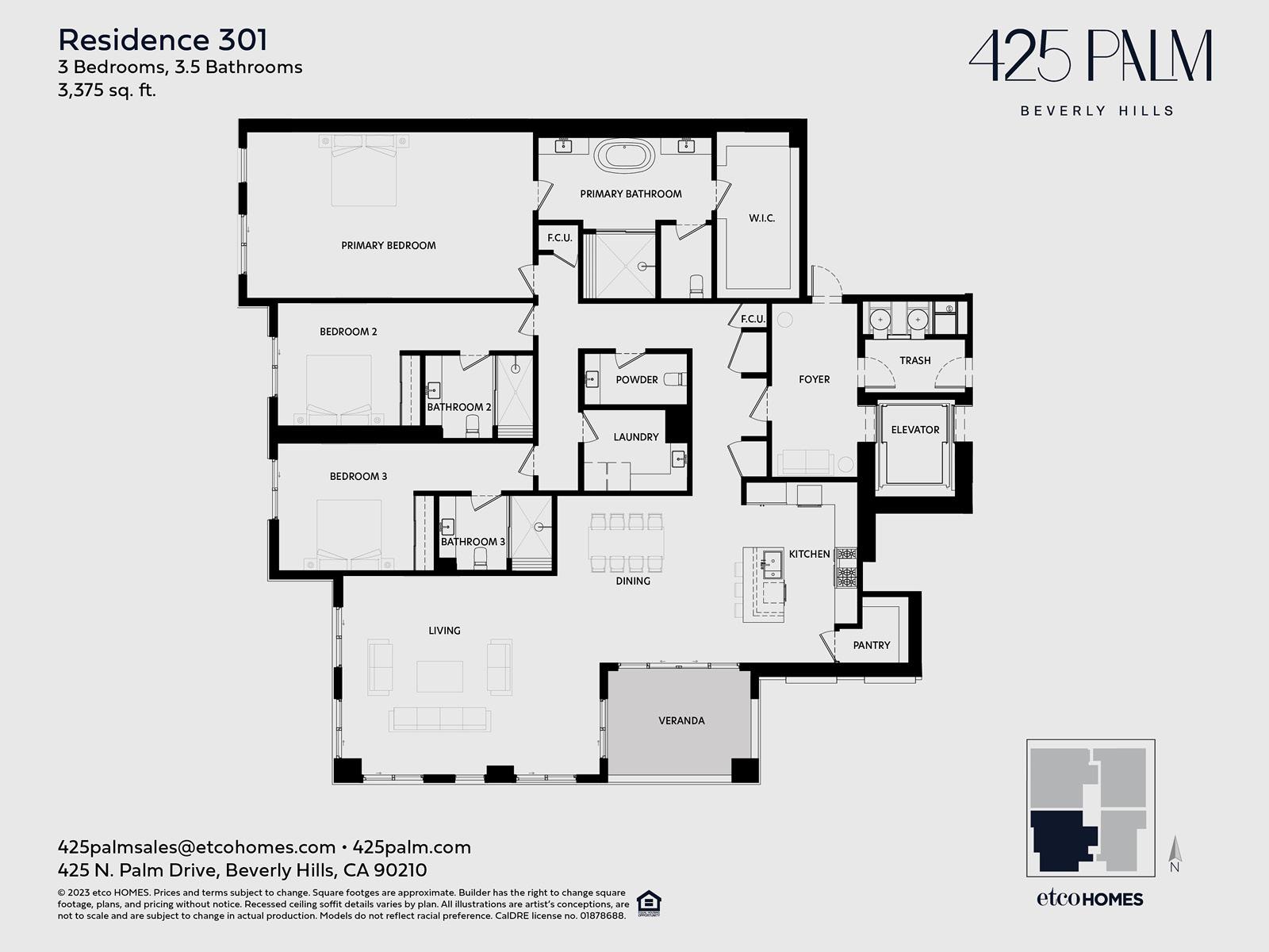 425 PALM - RESIDENCE 301